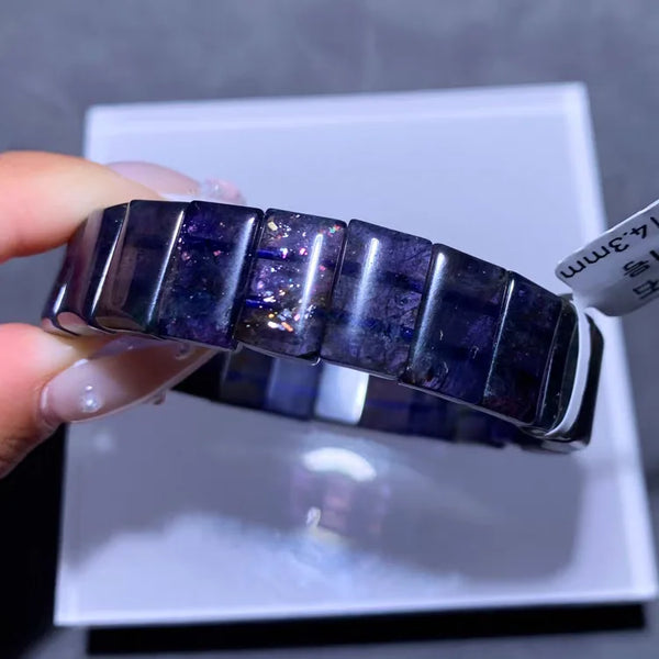 Blue Dichroite Cordierite Bracelet-ToShay.org