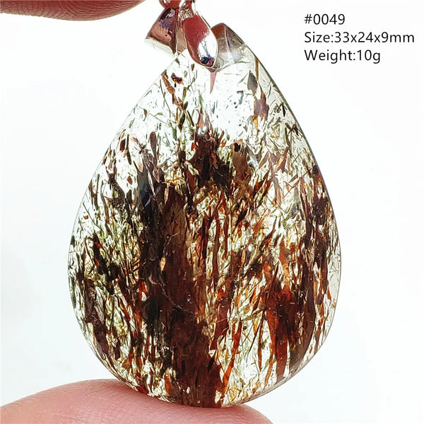 Gold Rutilated Quartz Pendant-ToShay.org