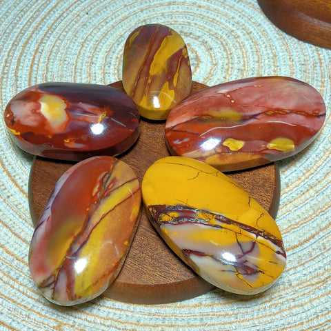 Yellow Mookaite Palm Stone-ToShay.org