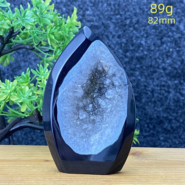 Black Agate Geode Torch-ToShay.org