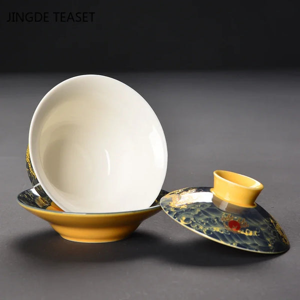 Dragon Gaiwan Ceramic Tea Bowl-ToShay.org