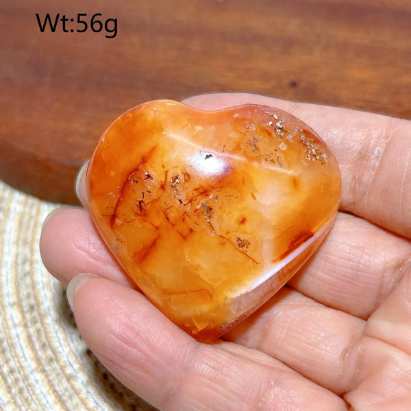 Orange Carnelian Druzy Heart-ToShay.org