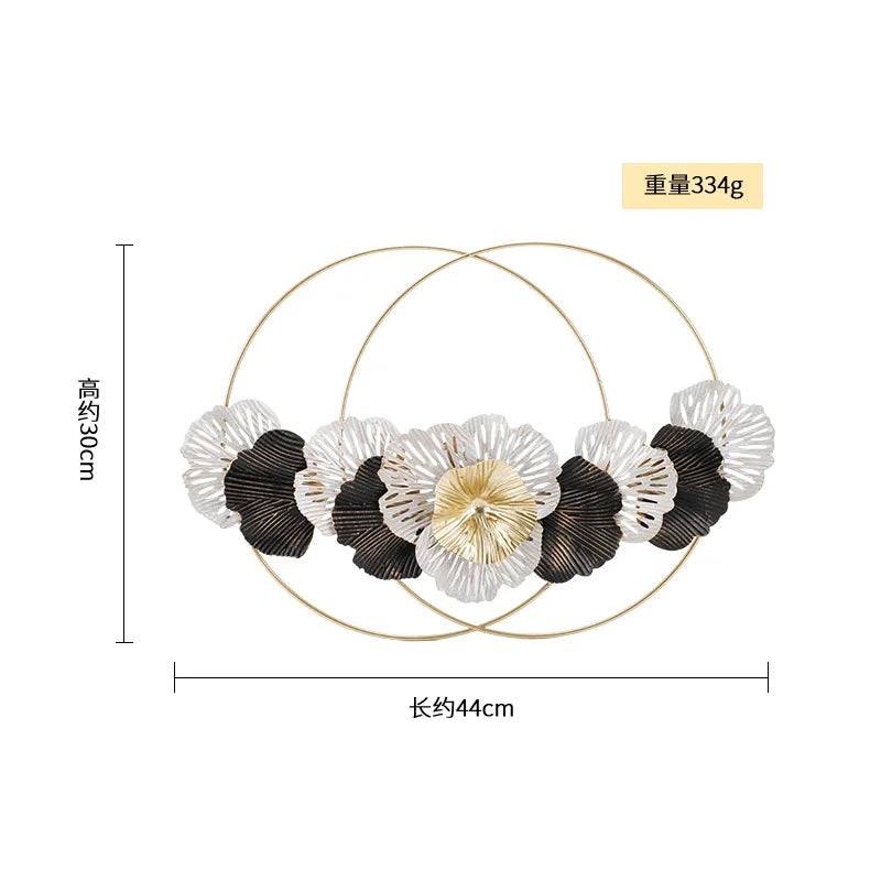 Gold Iron Flower Wall Art-ToShay.org