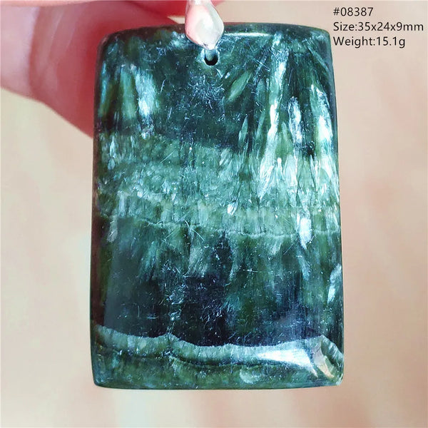 Green Seraphinite Pendant-ToShay.org