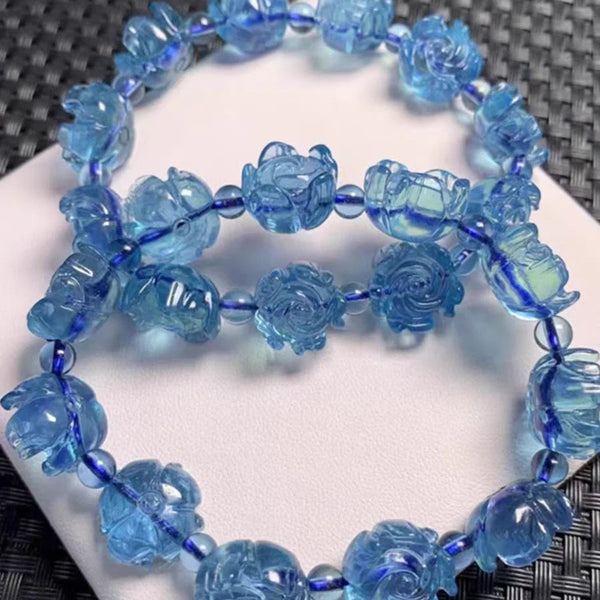Blue Aquamarine Bracelet-ToShay.org