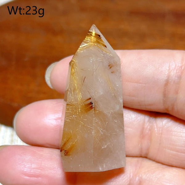 Gold Rutilated Crystal Point-ToShay.org