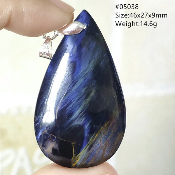 Blue Pietersite Chatoyant Pendant-ToShay.org