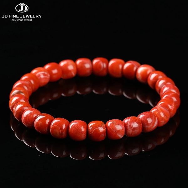 Red Agate Bead Bracelet-ToShay.org