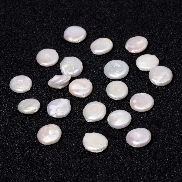 White Pearl Coin Beads-ToShay.org