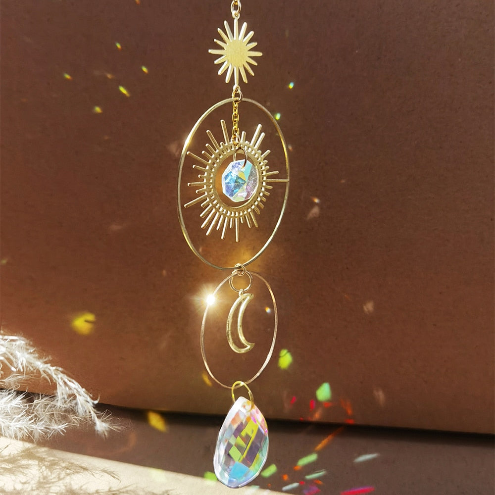 Sun Moon Crystal Sun Catcher-ToShay.org