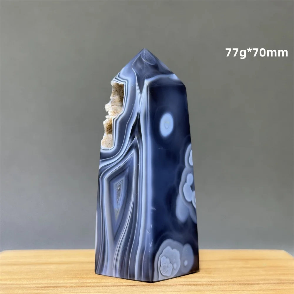 Blue Striped Agate Tower-ToShay.org
