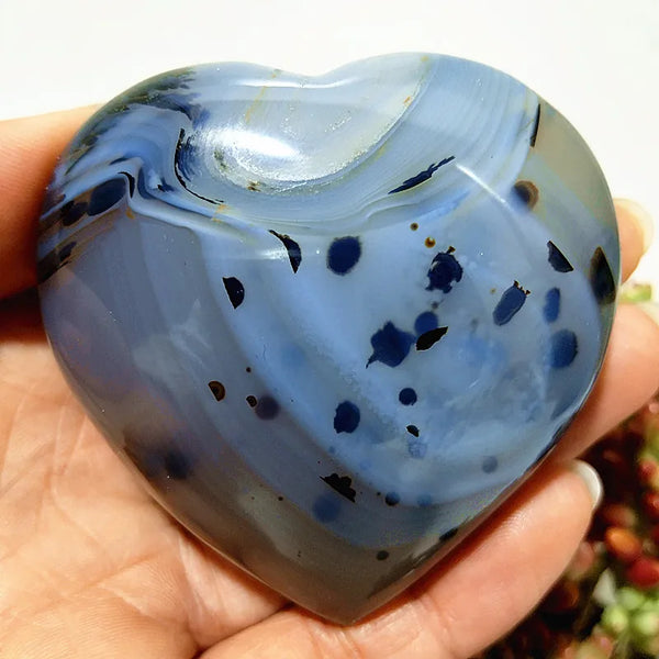 Yellow Moss Agate Heart-ToShay.org