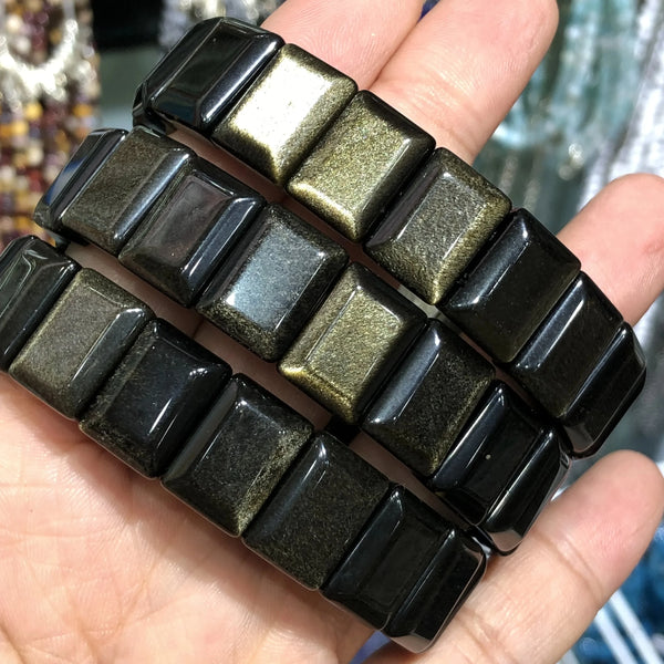 Black Gold Obsidian Bracelet-ToShay.org