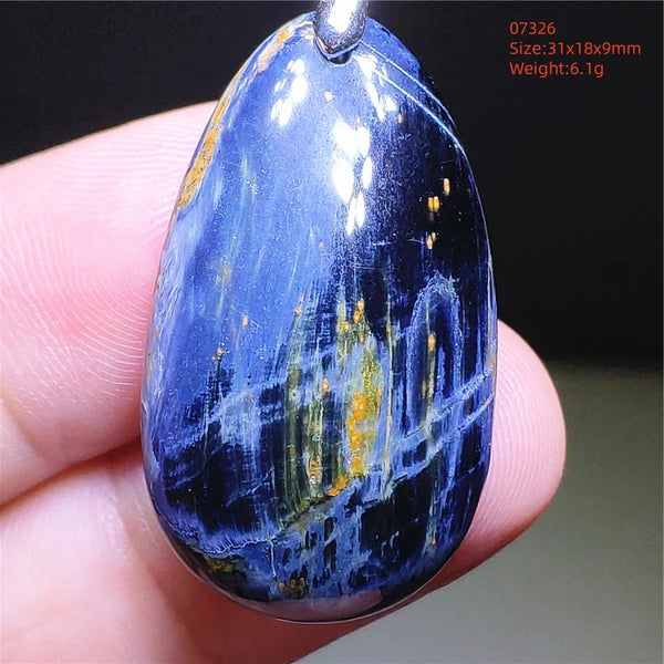 Blue Pietersite Chatoyant Pendant-ToShay.org