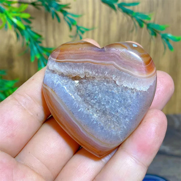 Red Agate Geode Heart-ToShay.org