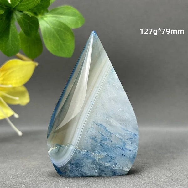 Blue Striped Agate Torch-ToShay.org
