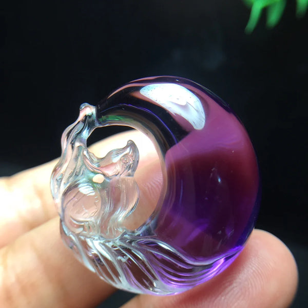 Purple Amethyst Fox Pendant-ToShay.org