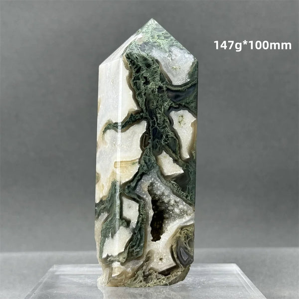 Green Aquatic Agate Tower-ToShay.org
