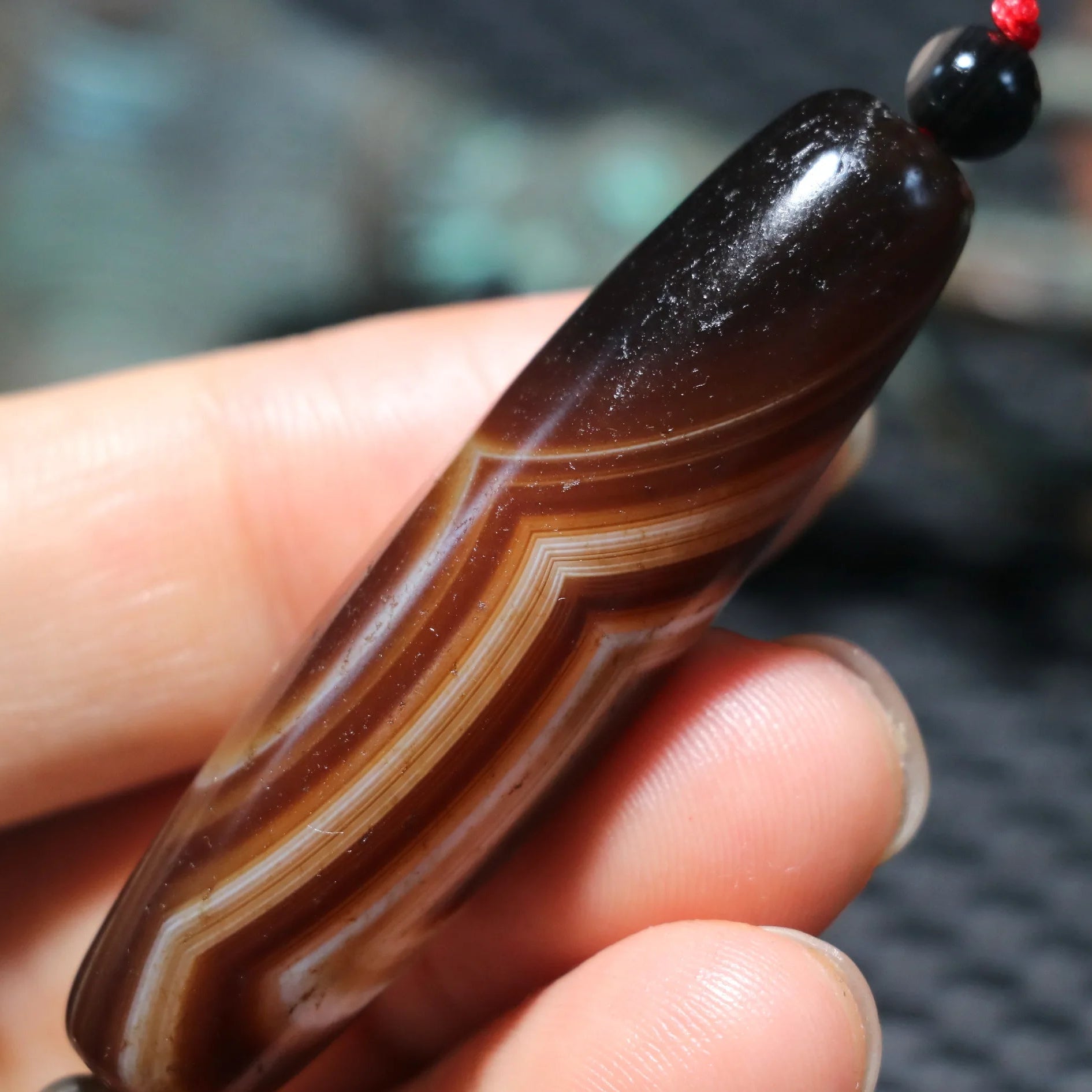 Tibetan Agate Dzi Bead-ToShay.org