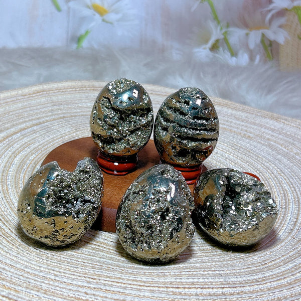 Silver Pyrite Geode Eggs-ToShay.org
