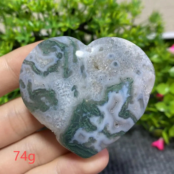 Green Moss Agate Heart-ToShay.org