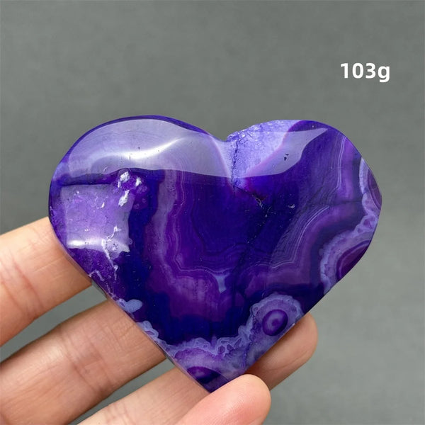 Purple Agate Heart-ToShay.org