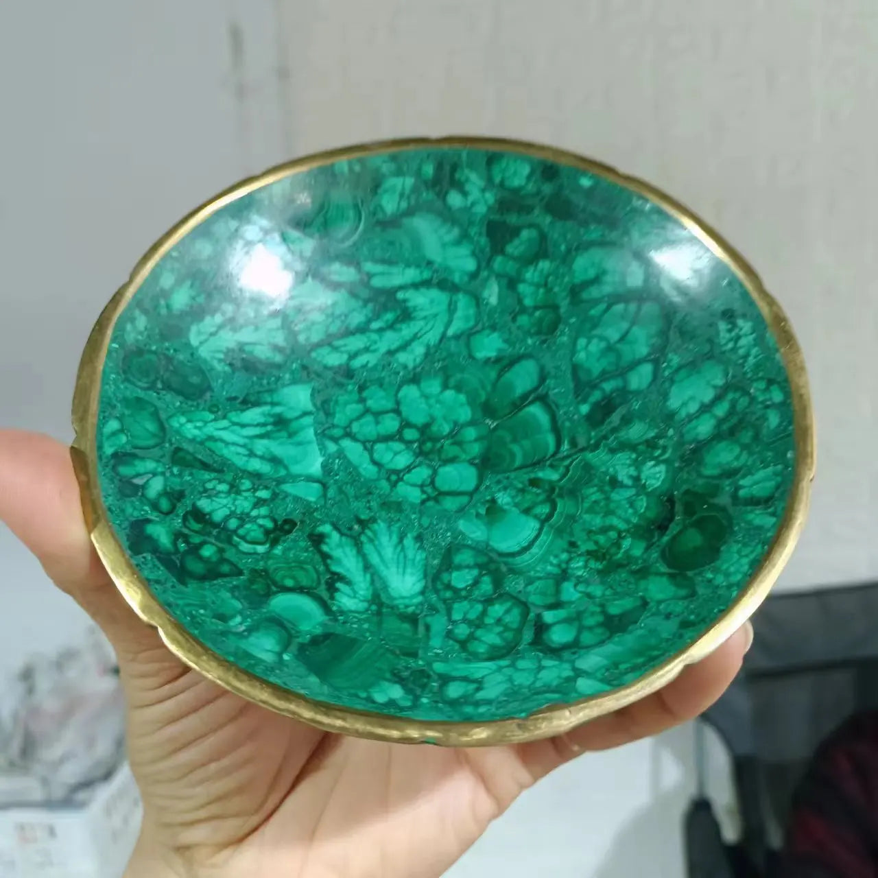 Green Malachite Bowl-ToShay.org