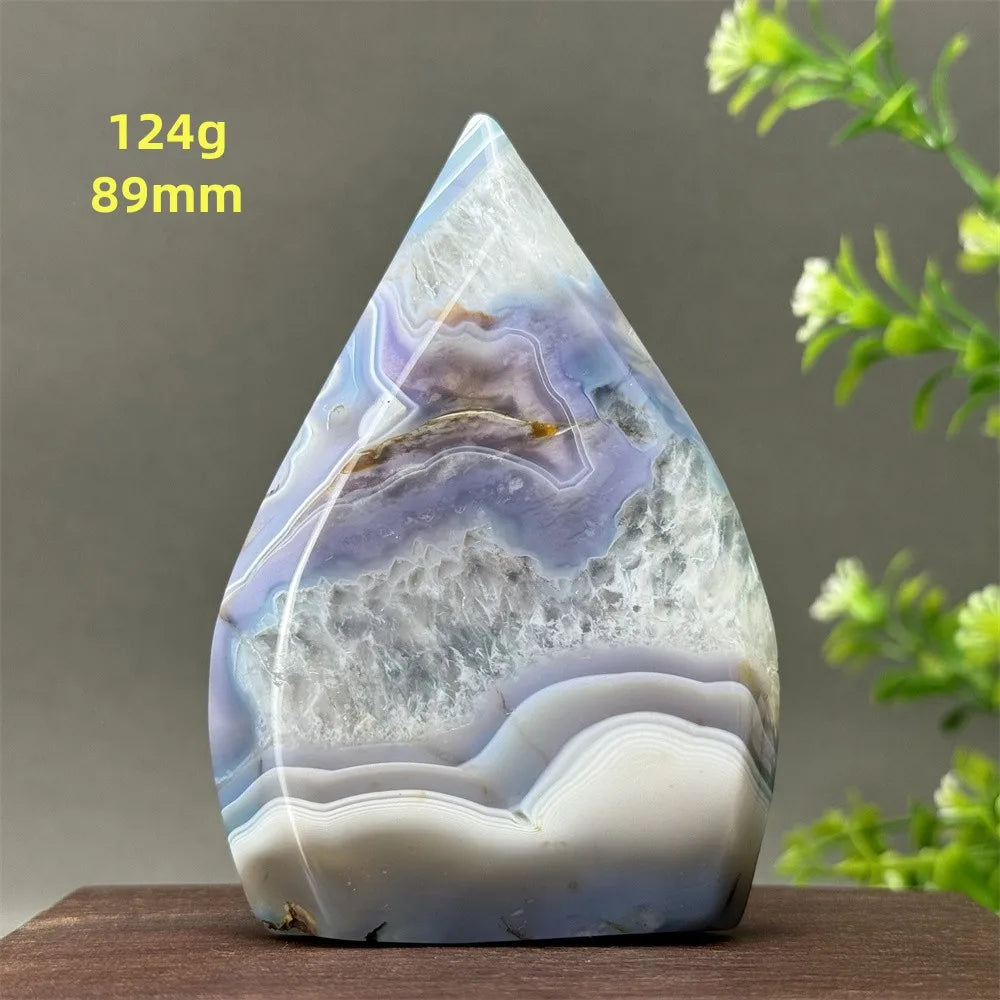 Blue Agate Geode Torch-ToShay.org