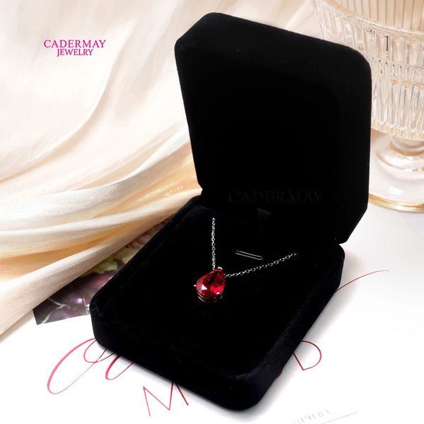 Red Ruby Pendant Necklace-ToShay.org