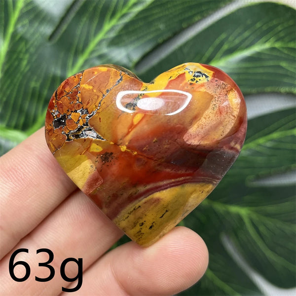 Yellow Mookaite Hearts-ToShay.org