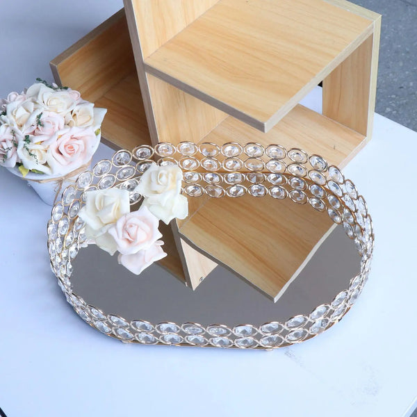 Crystal Bead Mirror Tray-ToShay.org
