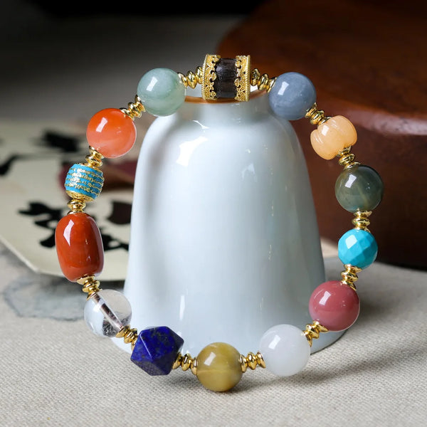 Mixed Crystal Bead Bracelet-ToShay.org