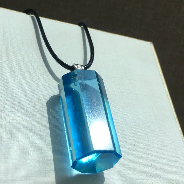 Blue Aquamarine Pendant-ToShay.org