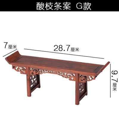 Redwood Display Table Stand-ToShay.org