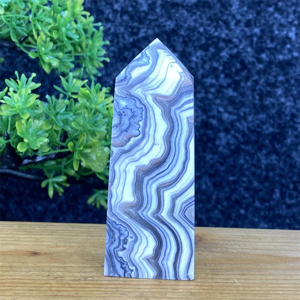 Blue Striped Agate Tower-ToShay.org