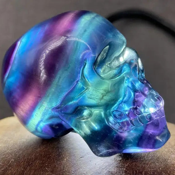 Rainbow Fluorite Skull-ToShay.org