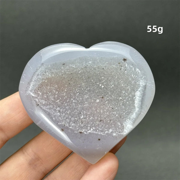 Grey Agate Geode Heart-ToShay.org