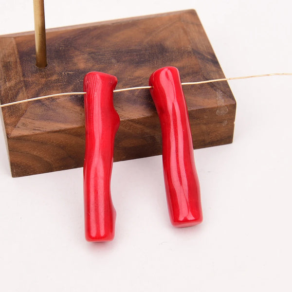 Red Coral Branch Beads-ToShay.org