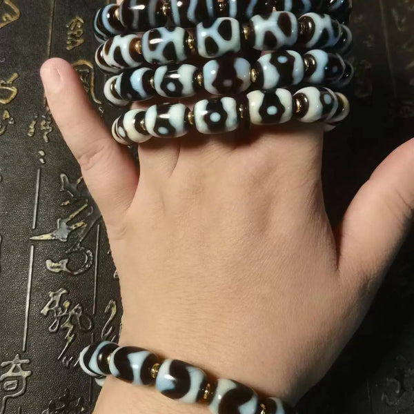 Tibetan Agate Dzi Bracelet-ToShay.org