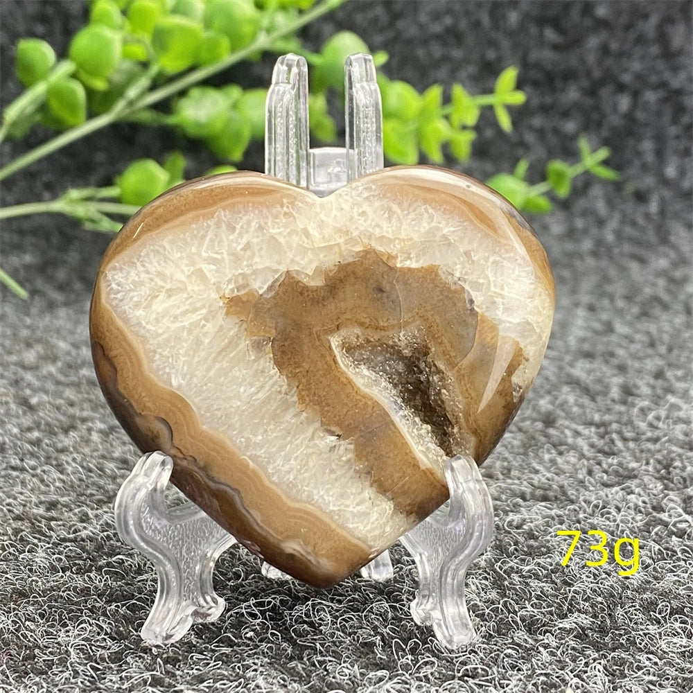 Red Agate Geode Heart-ToShay.org