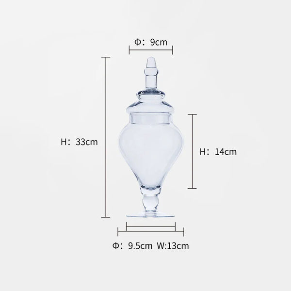 Clear Glass Candy Jar-ToShay.org