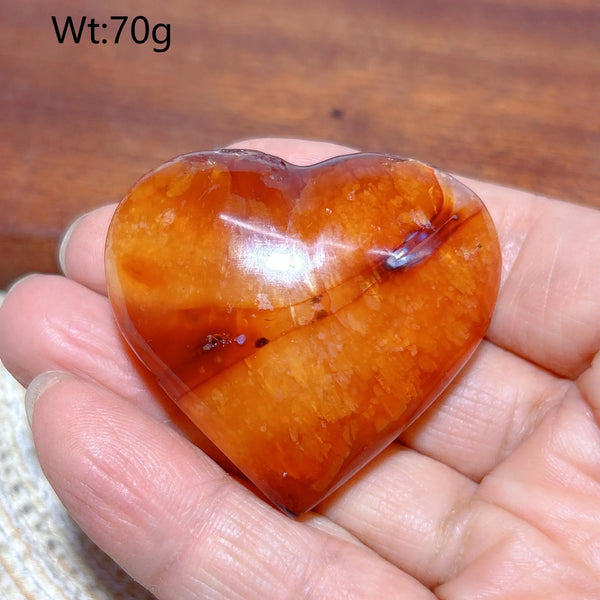 Orange Carnelian Druzy Heart-ToShay.org