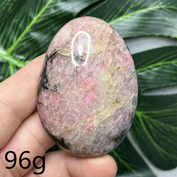 Pink Rhodonite Palmstone-ToShay.org