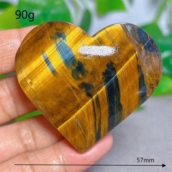 Yellow Blue Tiger Eye Heart-ToShay.org