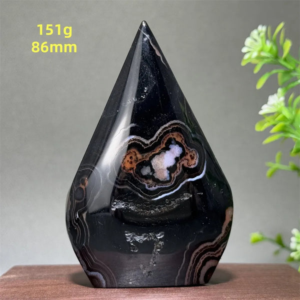 Black Striped Agate Torch-ToShay.org