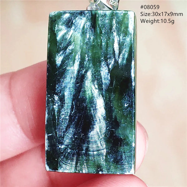 Green Seraphinite Pendant-ToShay.org