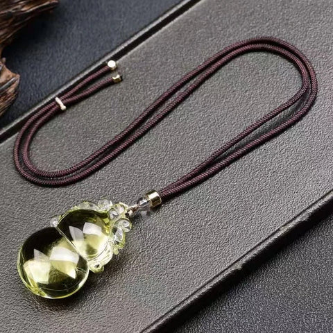 Yellow Citrine Quartz Pendant-ToShay.org