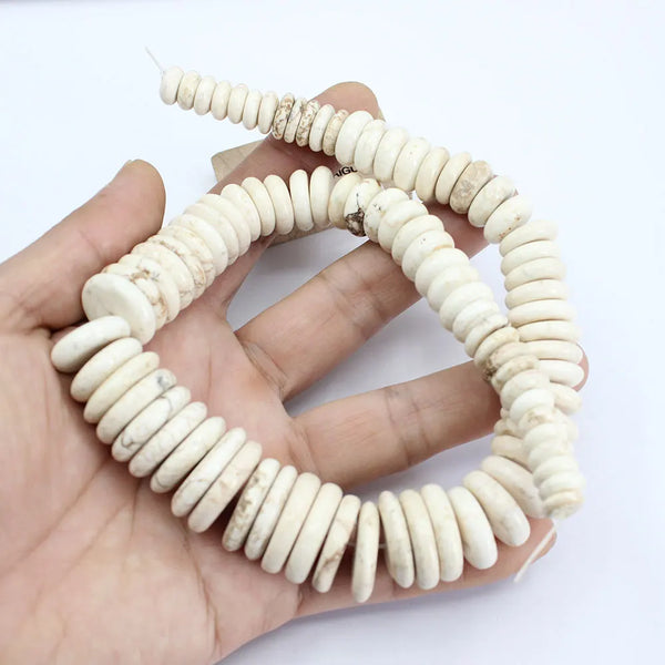 White Turquoise Coin Beads-ToShay.org