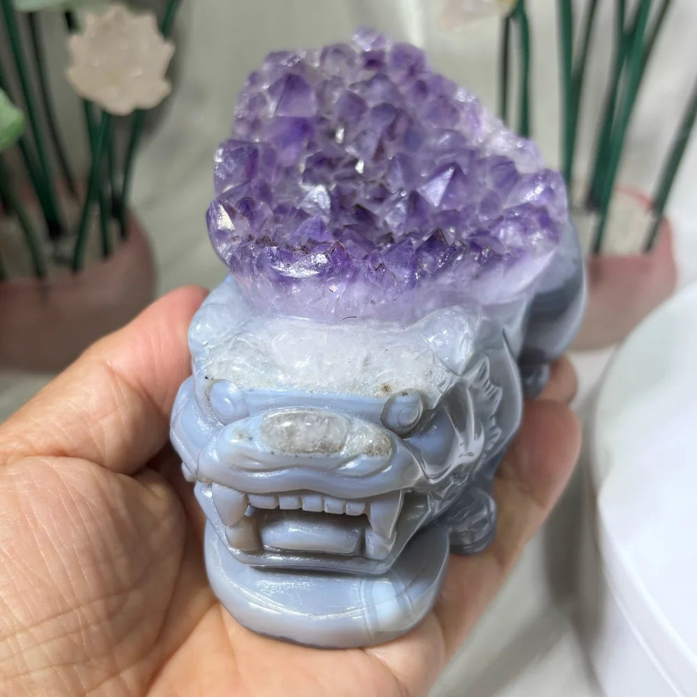 Purple Amethyst Agate Cluster Pixiu-ToShay.org