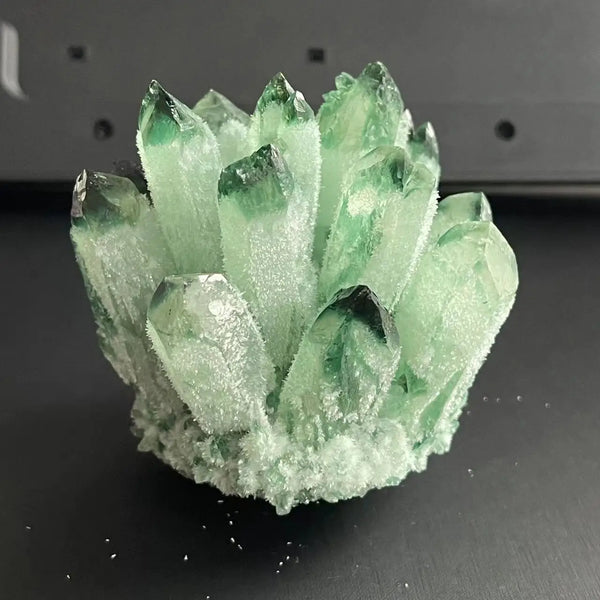 Green Quartz Crystal Cluster-ToShay.org